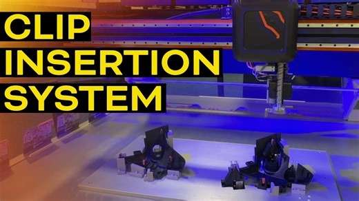An automated fastener feeder system from Innovative Automation Inc. uses a multi-axis motion system (XYZ + R) and a drum feeder to precisely dispense and place clips into automotive components at high speeds. Read more: https://bit.ly/4gkP8Ze | Machine Design | Facebook