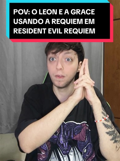 Assista até o final, tem uma surpresa, a gravação deu errado mas deu certo 👀😂 Você seria a Grace ou o Leon usando a Requiem? #gamer #videogames #residentevil #humor