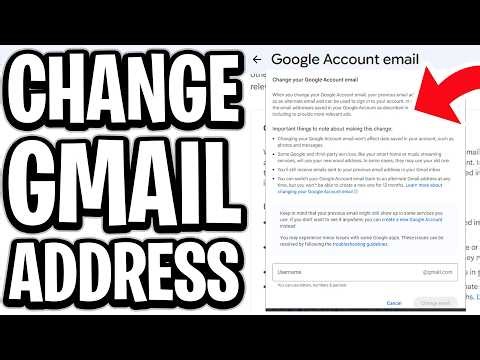How To Change Gmail Email Address - Full Guide