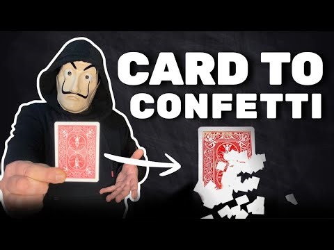 Card to Confetti 🪄 Magic Trick Tutorial #tricks #magic #magictricks #tutorial