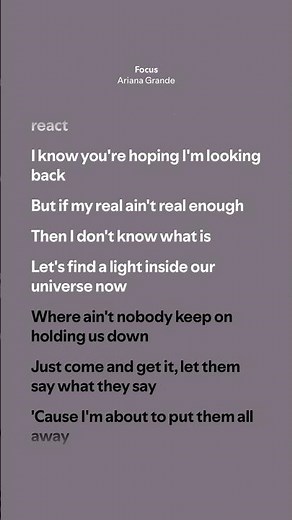 Focus - Ariana Grande (Lyrics)