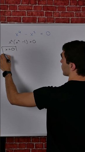 ¿Cómo resolvemos esta ecuación de cuarto grado? | x^4-x^2 = 0