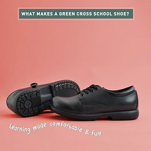 7.4K views · 87 reactions | Get the kids ready for the new school year with our comfortable and easy to wear @GreenCrossSA school shoes! With a breathable lining, a latex footbed, Permair leather and blake stitching, they're designed to survive the playground. | Green Cross Shoes | Facebook