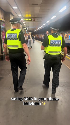 We’re just a text away if you need us 🙏🏼 #fyp #police #railway #btp #hallelujah