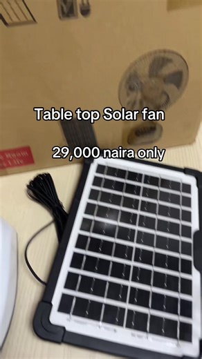 Table top solar fan available for immediate delivery.#tabletopfan#solarfan#affordablefan