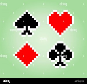 8 bit playing card Stock Vector Images - Alamy