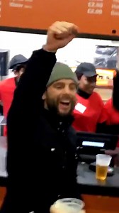 Danny, sing us a song! Injured Forest defender Danny Fox gets into the spirit of things with Reds fans at Pride Park last night. | BBC Nottingham