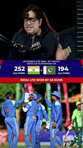India u19 team win 🔥 pak loss #indvspak #u19worldcup2026 #cricket #shorts