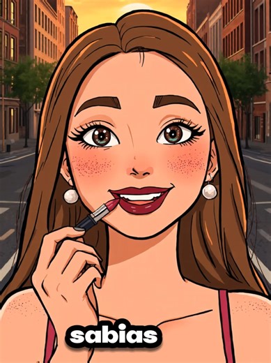 La mujer que sorprendió pintándose los labios