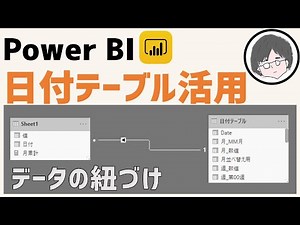 PowerBI 日付テーブル作成とデータ紐づけ実践(biツール、可視化)