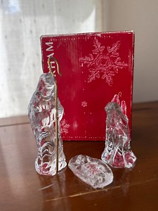 Lead Crystal and Gold Nativity Set by Gotham - Etsy