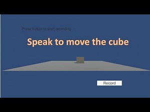 Unity6 speech recognition (speak to move the cube or player)