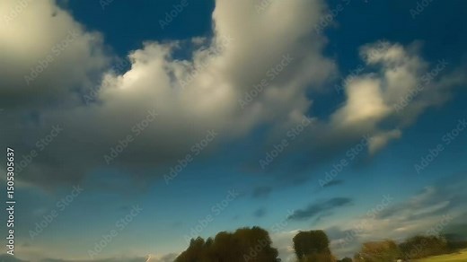 Majestic sunset over rolling hills with vibrant clouds and serene landscape in the countryside Stock Video