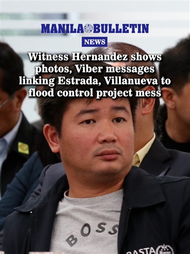 WATCH: Former Bulacan assistant district engineer Brice Ericson Hernandez produced before the House Infrastructure Committee (infra comm) "photo evidence" that would allegedly tie Senators Jinggoy Estrada and Joel Villanueva to the flood control projects controversy. Hernandez--a detained witness from the Senate--did so on Tuesday afternoon, Sept. 9 as congressmen continued their investigation with the special three-way panel. (Video courtesy of House of Representatives) | MANILA BULLETIN