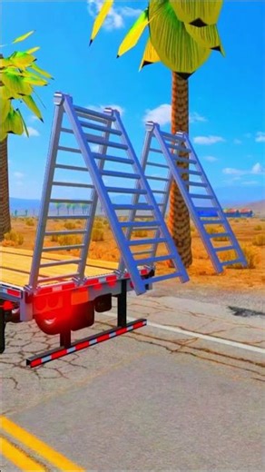 Flatbed Truck McQueen | Transportation with Truck - Pothole vs Car | BeamNG.Drive Gameplay