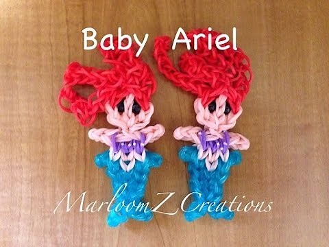 Rainbow Loom BABY Ariel - mermaids How To using loom bands