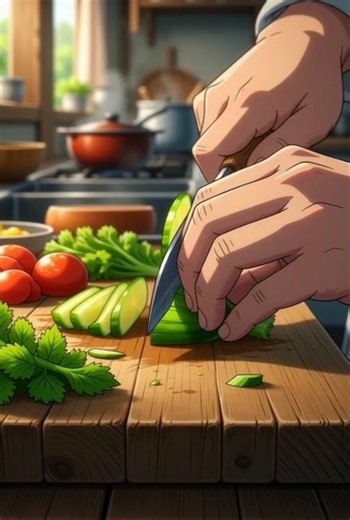 Calm Anime Kitchen ASMR ✨ | Slice • Stir • Pour #shorts #anime #ghibli