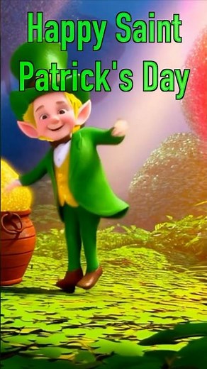 🍀 Dancing Leprechaun with his Gold 🌈✨ St. Patrick’s Day Fun!