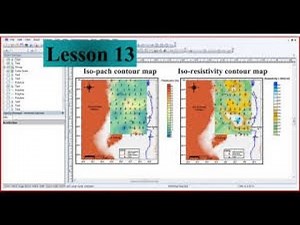 Iso Pach contour map & Iso Resistivity contour map Using Surfer 13 | Lesson 13