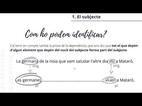 Funcions sintàctiques i pronominalització: 1. El subjecte.