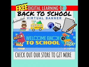 FREE WELCOME BACK TO SCHOOL Animated BANNER | 23/24 School Year Google Classroom GIF Banner