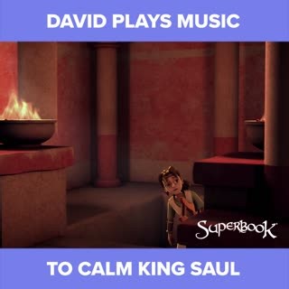 6K views · 1.2K reactions | King Saul suffers from depression and fear but they go away whenever David plays the harp for him.  Watch "David and Saul" when you become a member of the #SuperbookClub: https://go.cbn.com/uHuu  | Superbook | Facebook