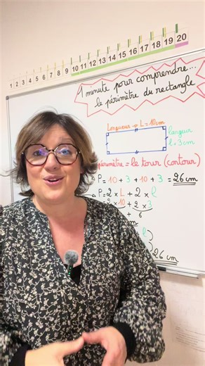 ⏱️ Une minute pour comprendre le périmètre Dans cette courte vidéo, j’explique aux enfants de primaire comment présenter leurs calculs facilement en fonction de leur classe (des variations peuvent exister selon les enseignants 😉) Une méthode simple, visuelle et efficace pour mieux comprendre le périmètre 📐 👉 Envie d’aller plus loin ? Mes autres cours sont accessibles gratuitement pendant 7 jours. 👉🏻 lien en bio #périmètre #primaire #mathématiques