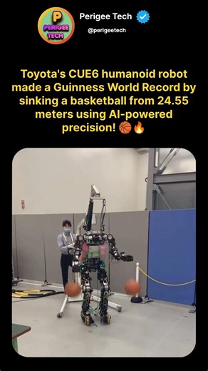 Toyota's Humanoid Robot Sets a Guinness World Record With a Basketball Shot! 🏀🔥