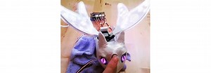 A tiny purple dragon companion robot with Adafruit Feather #Feather #NeoPixels #Robots @the_gella