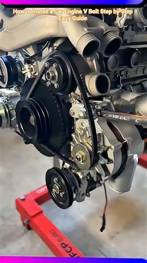 How to Install a Car Engine V Belt Step by Step Easy Guide #automobile #shorts #mechanic