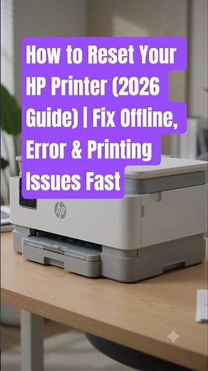 How to Reset Your HP Printer (2026 Guide) | Fix Offline, Error & Printing Issues Fast #hpprinter