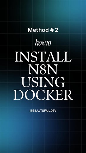 Bilal Tufail - AI Automation Engineer on Instagram: "Learn how to install n8n on your computer using Docker Desktop. This video guides you through the entire process step by step. Running n8n locally is a great way to build automation workflows for free. You do not need to pay for a cloud server. I show you exactly how to set up Docker and get n8n running in minutes. This is the best method for testing and development. Watch this tutorial to start building your own AI agents and automations toda