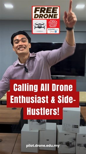 🚨 Want to Become a Drone Pilot Get a FREE Drone? 🚨 ✔️ Just 7 Days → Certified Pilot (CAAM RCoC-B) ✔️ Learn directly from INDUSTRY EXPERTS ✔️ Over 2,500 graduates already certified 🎁 Special Bonus: Enroll now & get a FREE Drone Competency Program (Save RM3,000!) 📅 October & September Intakes → Slots Filling Fast! 📍 KL | Penang | Johor | Pahang | Sabah | Sarawak 👉 Register now: pilot.drone.edu.my 📲 Or WhatsApp us directly: https://wa.me/60126614609 #AsiaDroneTechnicalAcademy #DronePilot #Dr
