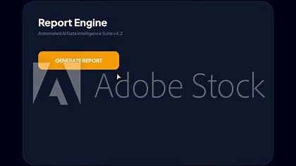 Operational efficiency audit report generation animation with latency review and bottleneck detection