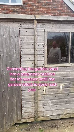 Transforming Garden Shed into DIY Outdoor Bar for Summer