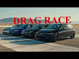 Old Mercedes-Benz C63 AMG Drag Races BMW M3, Audi RS4 & New Golf R | AMG vs M vs RS