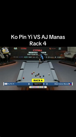 The 2025 СТРВА Professional Pool Tour Grand Finals will be held on January 5-6, 2026 at Songshan Cultural and Creative Park in Taipei. The season-ending event is a 9-ball invitational, conducted under WNT rules. 2025 СТРВА Pro Tour Grand Finals Ko Pin Yi VS AJ Manas FINAL - Race to 13 sc: cue clash yt #billiards #billiard #kopinyi #ajmanas