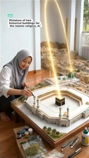 Miniature of two historical Buildings for the Islamic religion, ai #shorts #adindapuzzle