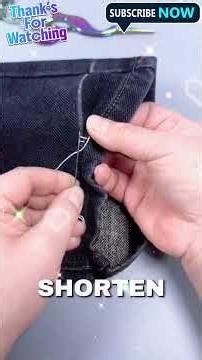 Pants Too Long? Don't Cut Them! Just Pull the Thread. #fashiontips #sewing #lifehacktips #styletips