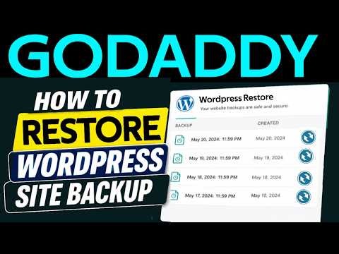 How to Restore Wordpress Site in Godaddy Step by step guide 2026