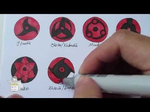 How to draw all Mangekyou Sharingan 万華鏡写輪眼