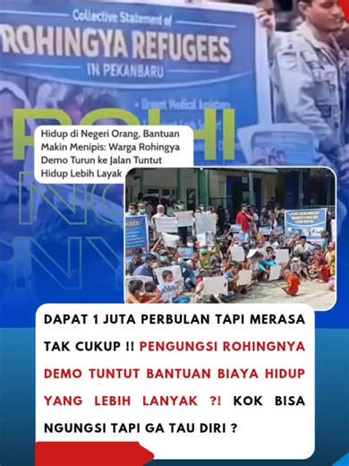 Demo Rohingnya Minta Kenaikan Bantuan Hidup
