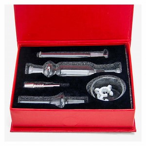 [Hot Item] Blacking Gift Box Top Selling Smoking Tool Nectar Collector Kit Glass