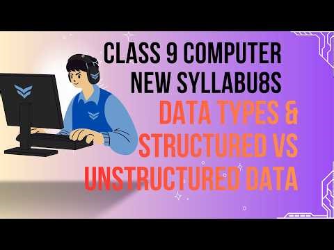 Data Types & Structured vs Unstructured Data | Class 9 Computer Unit 2