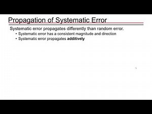 Systematic Error Propagation