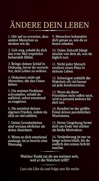 Ändere dein Leben: 16 lebensverändernde Wahrheiten für dein persönliches Wachstum