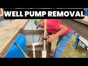 Pulling A Deep Well Pump - Easy Removal With PVC Down Pipe #rpssolarpumps #submersiblewaterpump