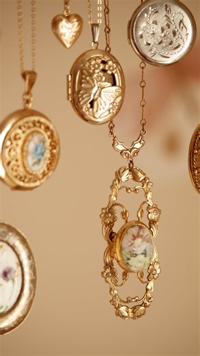 A small batch of vintage lockets, each one unique 🤍 Launching Friday, January 23rd at 12PM EST ✨ set your reminder. #vintagejewelry #locketnecklace #vintagelockets lock | Emery and Opal