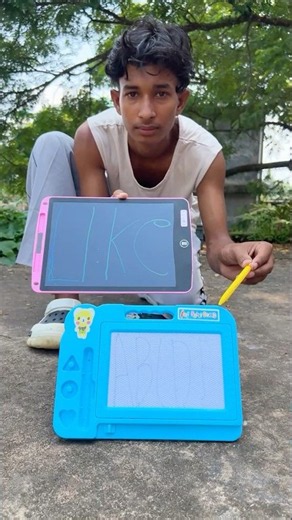 Small Homemade Blackboard Vs LCD Panel Writing Tablet 🥰 | Unboxing & Comparison