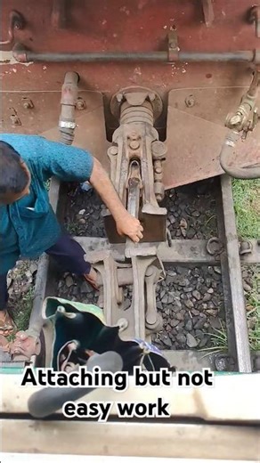 Attaching a bogie to a train. #coupling #railway #train #hook #bdrail